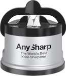 AnySharp Knife Sharpener with PowerGrip, Silver - £8 @ Amazon