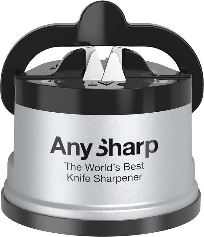 AnySharp Knife Sharpener with PowerGrip, Silver - £8 @ Amazon