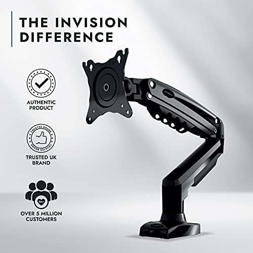 Invision Single Monitor Arm Desk Mount - £29.72 Sold by Invision Technology (UK) Limited @ Amazon (Prime Exclusive)