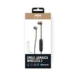 House of Marley Smile Jamaica Wireless 2 In-Ear Headphones - Noise Isolating Bluetooth Earphones, IPX-4 Waterproof, Microphone