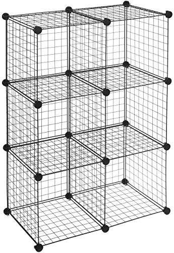 Amazon Basics 6 Cube Interlocking 1 Storage Unit With Metal Wire Mesh