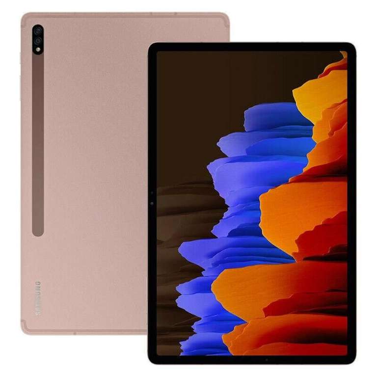 Samsung Galaxy Tab S7+ Plus SM-T970 128/256GB Tablet Black/Silver WiFi Only Refurbished GOOD - with code idoodirect