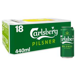 Carlsberg Pilsner 18 X 440ml Cans £10 (Clubcard Price) @ Tesco