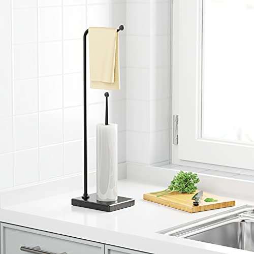 TiSPECLE Bathroom Free Standing Tissue Roll Holder with Reserve Storage for 4 Rolls Black W/Voucher - Sold by HY Direct EU FBA