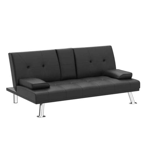 Yaheetech Click Clack Sofa Bed Faux Leather 3 Seater Sofa sold by Yaheetech UK FBA Amazon
