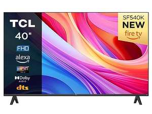 TCL 40SF540K 40-inch FHD Smart Television - HDR & HLG-Dolby Audio-DTS Virtual X/DTS-HD-Metal Bezel-less-Dual-band Wifi 5-with Fire OS 7