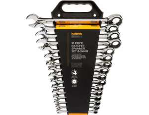 Halfords Advanced 16pc Ratchet Spanner Set - Lifetime Guarantee - £53.10 with code (Free Click & Collect) @ Halfords