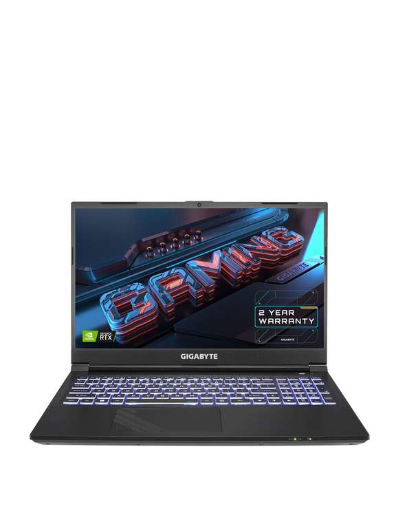 GIGABYTE G5 KF Gaming Laptop - 15.6" FHD 144Hz, Intel i5-12500H, 16GB RAM, 512GB SSD, Nvidia RTX 4060 + 2 yr Warranty - Free Collection