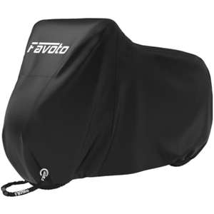 Favoto Bike Cover for 2 Bikes Waterproof 210T Bicycle Cover Outside Storage UV Protection with voucher