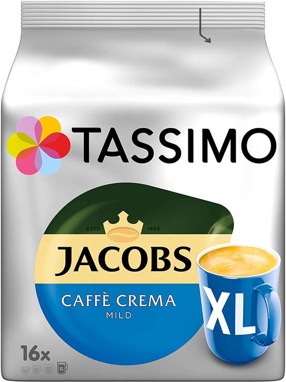 TASSIMO Jacobs Caffe Crema XL Coffee Capsules Pods Refill T-Discs 5 Pack, 80 Drinks £16.99 Dispatched and Sold by Luzern at Amazon