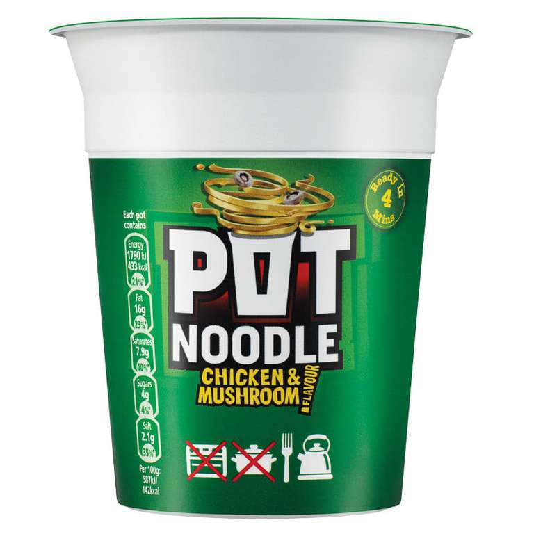 Pot Noodle Chicken & Mushroom 90g In Gorbals