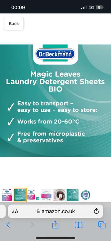 Dr Beckmann laundr Detergent Sheets BIO 25 Sheets £2.98 Amazon Prime Exclusive
