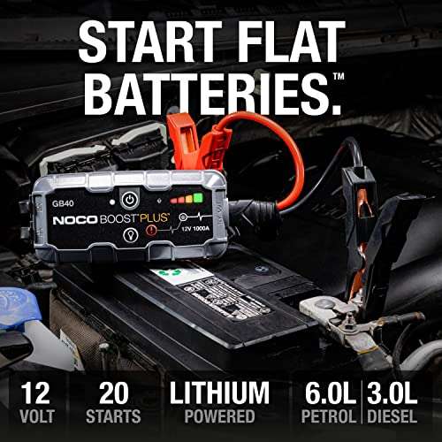 NOCO Boost Plus GB40 1000A 12V UltraSafe Portable Lithium Jump Starter, Car Battery Booster Pack - £79.95 @ Amazon
