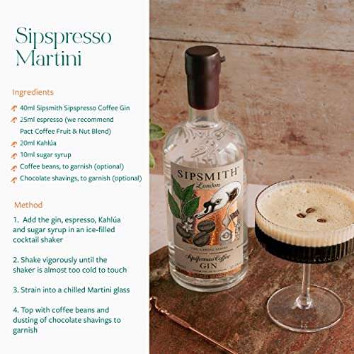 Sipsmith Sipspresso Coffee Gin, 37.5% - 70cl (Limited Edition) £19 @ Amazon