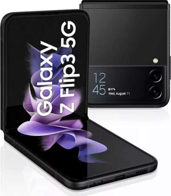 Samsung Galaxy Z Flip3 5G 256GB Unlocked SM-F711B Variants, 10% MORE OFF, Good B (via app using code) - sold by Handtec