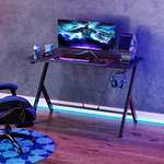 HOMCOM 120cm Computer Gaming Desk with Cup Holder and Headphone Hook With Code, Sold BY MHStar