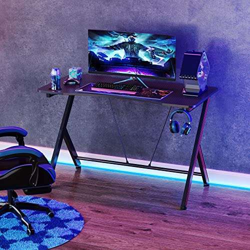 HOMCOM 120cm Computer Gaming Desk with Cup Holder and Headphone Hook With Code, Sold BY MHStar