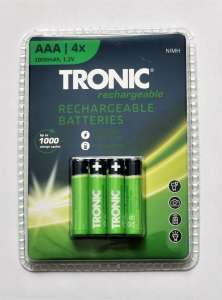 Tronic Rechargeable AA & AAA 4 Pack Batteries (Yoker)