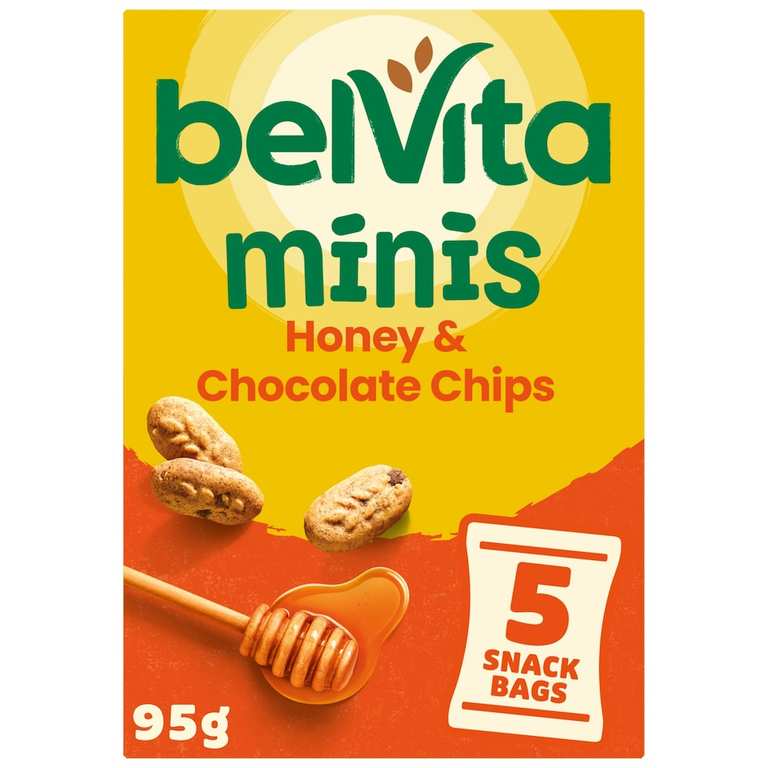 BELVITA Minis Honey and Chocolate Chips 95g - Clubcard Price