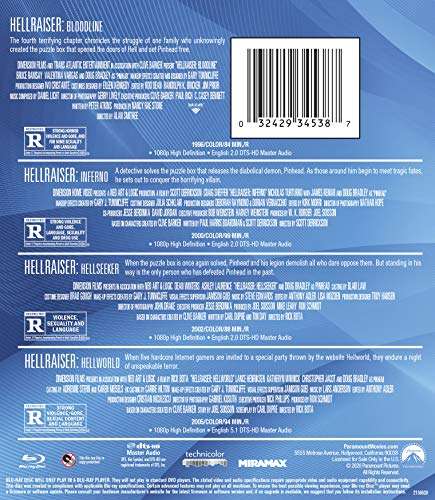 Hellraiser 4-Movie Collection [Blu-ray] - £15.10 @ Amazon