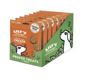Lily's Kitchen Chomp-Away Chicken Bites Dog Treats 70g x 8 now £7.50 free click and collect at Argos