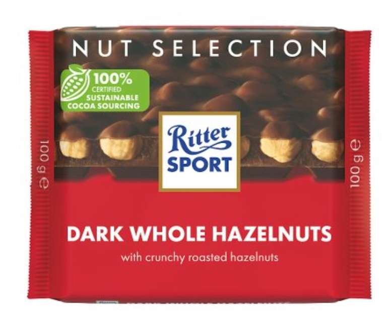 Ritter Sport Dark Whole Hazelnuts100g £1.25 at Waitrose