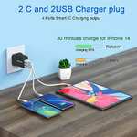 2 Pack 40W Multi USB and C Charger Plug - Makvin FBA