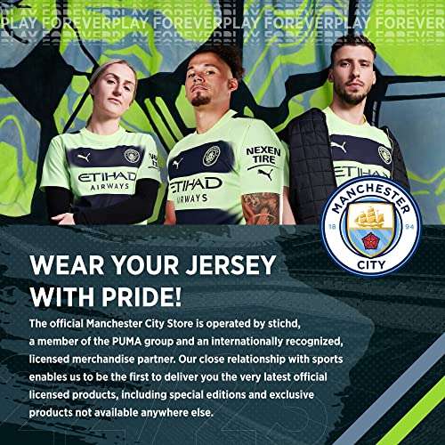 Manchester City Third Shirt 2022/23 - Fizzy Light/Parisian Night (M/L) £28 @ sold and dispatched Sold by PUMA UK Amazon - Prime Exclusive