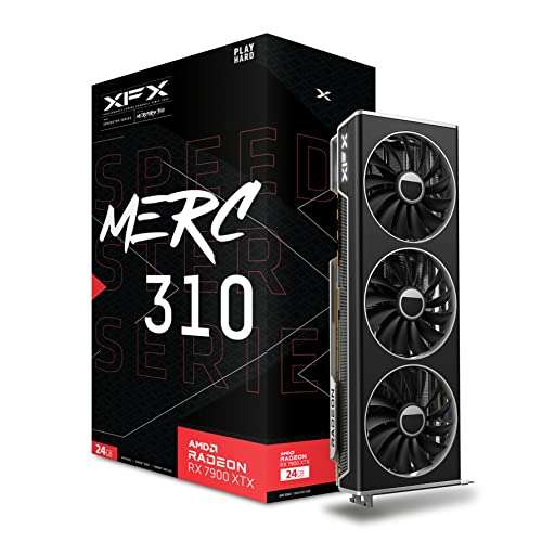 XFX Speedster MERC 310 Black Edition Radeon RX 7900 XTX Gaming Graphics Card with 24GB GDDR6 - £907.44 @ Amazon / sold by Amazon US