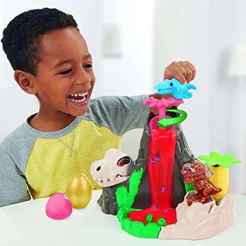 Play-Doh Slime Dino Crew Lava Bones Island Volcano Playset for Children 4 Years and Up, Non-Toxic Multicolour. 4 play-doh slime eggs