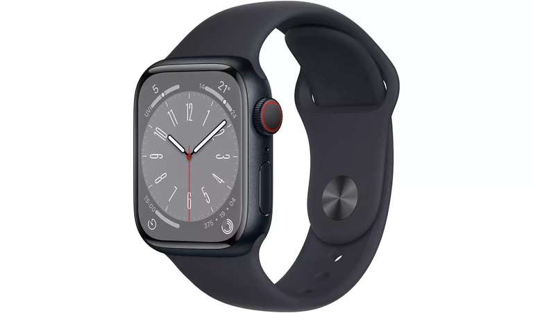Apple Watch Series 8 GPS + Cellular 41mm Midnight Sport Band