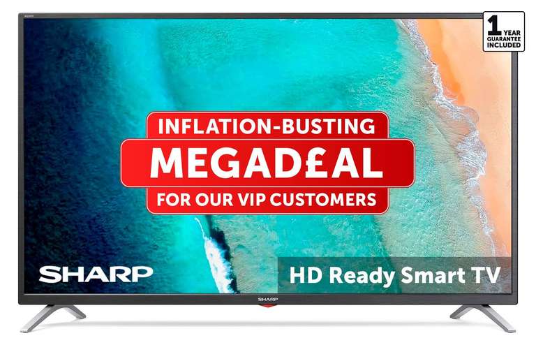 Sharp 32 inch Smart LED TV HD Ready Android TV Freeview Play Only for VIP Members £109 instore @ Richer Sounds