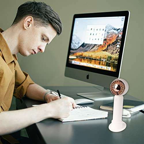 Handheld Mini Fan, Rechargeable, 3 Speed, Battery Powered, USB for Home Travel Office Outdoor - With Code By Top-Team FBA