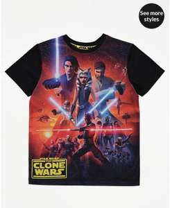 From £4 Boys - Star Wars The Clone Wars T-shirt @ Asda George + Free Click &Collect