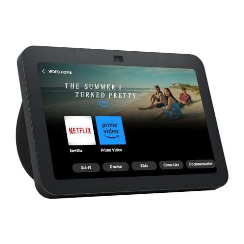 All-new Echo Show 8 | 3rd generation (2023 release), HD smart touchscreen with spatial audio, smart home hub (+ save 25% with trade-in)