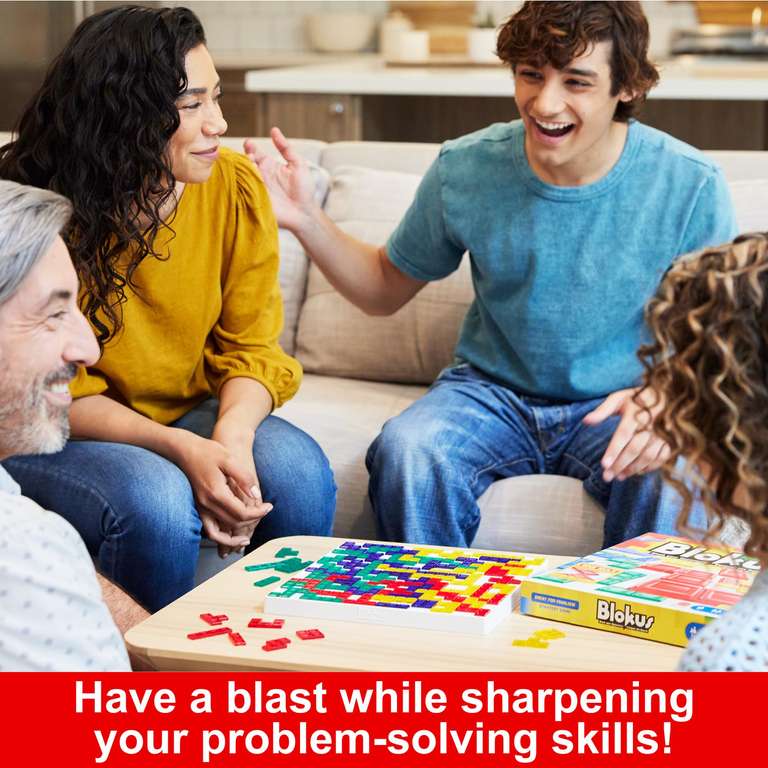 Mattel Games Blokus, Family Board Game for Kids and Adults for Party Game Night, Strategy Game, Engaging Gift for Kids, 2 to 4 Players