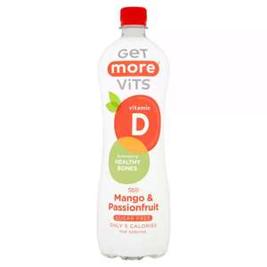 Get More Vits Vitamin D Sugar Free Still Mango & Passionfruit Drink 1l - £1 @ Asda