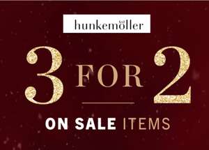 Up to 50% off the Sale + 3 for 2 + Free Delivery when you spend £10 @ Hunkemoller