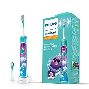 Philips Sonicare for Kids Electric Toothbrush with Bluetooth, Coaching App, 2 Brush Heads, 2 Modes and 8 stickers