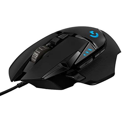 Logitech G502 HERO High Performance Wired Gaming Mouse, HERO 25K Sensor, 25,600 DPI, RGB, Adjustable Weights £34.99 @ Amazon