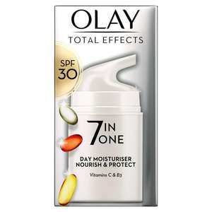 Olay Total Effects SPF 30, 7 in 1 Anti-Ageing Moisturiser 50 ml - £11 @ Sainsbury's