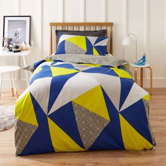 Geometric Prism Duvet Cover and Pillowcase Set Single now £5 with Free Click and Collect From Dunelm