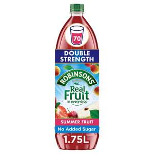 Robinsons Double Strength Squash 1.75ml - £2 @ Iceland