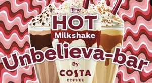 The Hot Milkshake Unbelieva-Bar Hosted By Costa Coffee,Book Selected Dates@DesignMyNight(£10 A Ticket+Booking Fees,£10 Refunded On Entry)