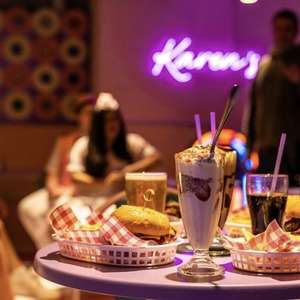 Karen’s Diner: Burgers, Fries & Drinks for 2 people - Birmingham / Manchester / Sheffield £19.99 @ Wowcher