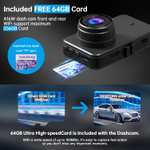 Dash Cam Front and Rear, Dashcam WiFi/APP Control - W/ 64GB Card W/ Voucher & code (account specific) sold by ssontong FBA