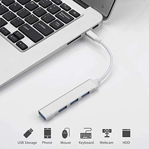 USB C Hub, USB C to USB A Adapter, Ultra-Slim Type-C to USB（1*USB 3.0 & 3*USB 2.0) - £2.99 Sold by Omivine-UK @ Amazon