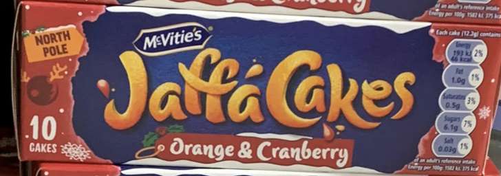 Mcvitie's Jaffa Cakes Orange and Cranberry Flavoured Biscuits 10 Pack - 25p @ Tesco Express (Stratford, London)