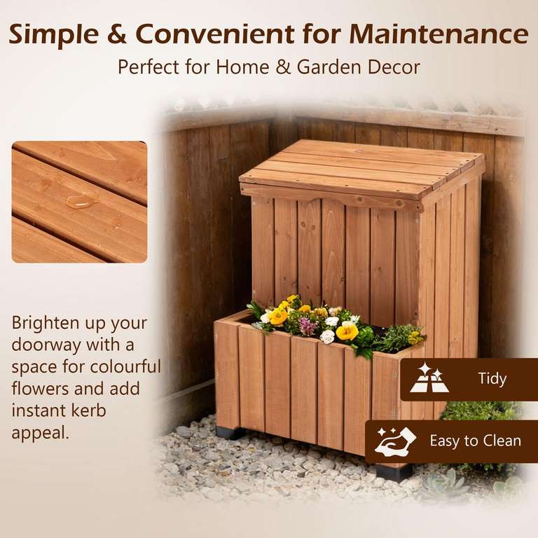 Meals Parcel Box Birchtree Wooden Parcel Storage Box with Planter – £55.99 at SB KMS ...