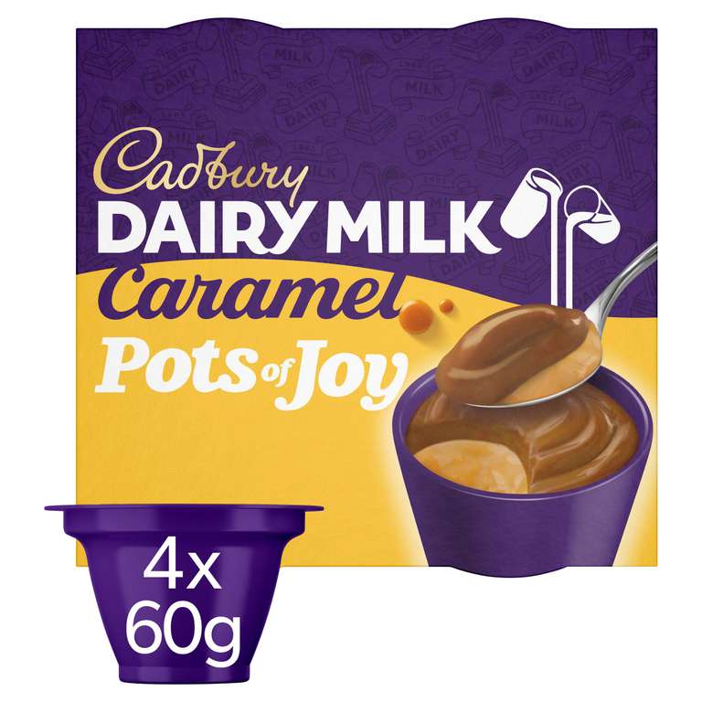 Cadbury Pots of Joy 4 x 60g (Creme Egg / Dairy Milk / Dairy Milk Caramel) (Nectar Price)